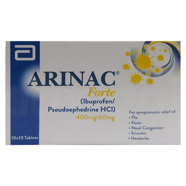 Arinac Forte 400mg/60mg forte tablet 10x10's