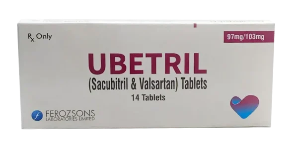 UBETRIL 97/103MG (Sacubitril and Valsartan) TAB 14's