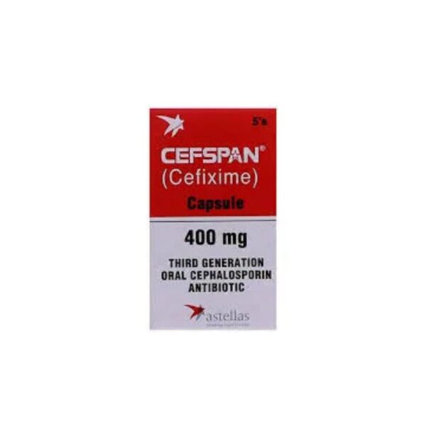 Cefspan Capsules 400Mg (1 Bottle = 5 Capsules)