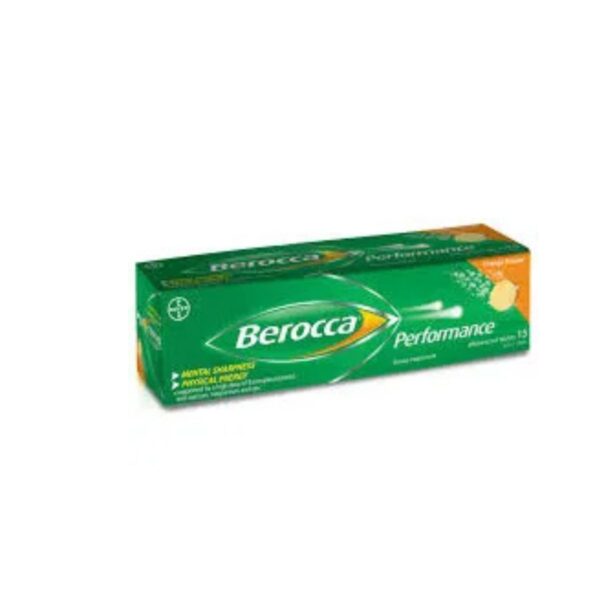 Berocca Performance Orange - Multivitamin - Performance Enhancer Effervescent Tablets (1 Bottle = 15 Tablets)