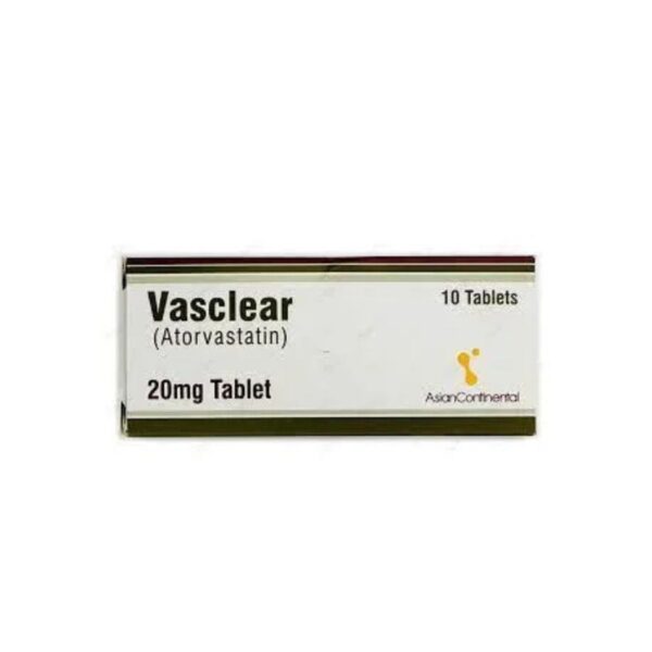 Vasclear Tablets 20Mg (1 Box = 1 Strip)(1 Strip = 10 Tablets)