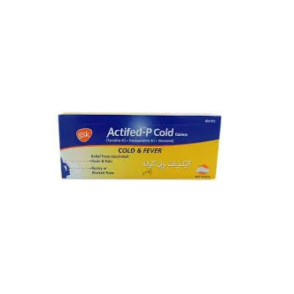 Actifed-P Cold Tablets (1 Strip = 10 Tablets)