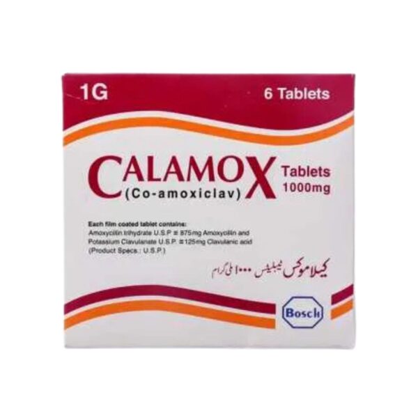 Calamox Tablets 1G (1 Box = 1 Strip)(1 Strip = 6 Tablets)