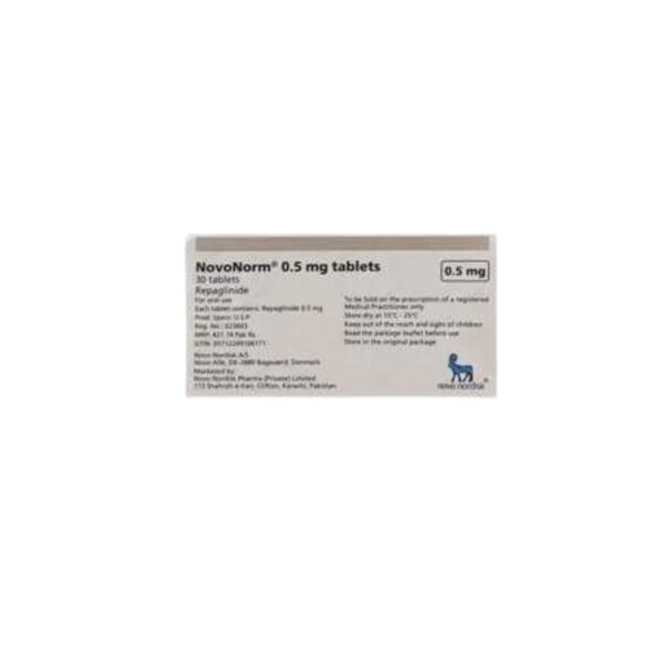 Novonorm Tablets 0.5Mg (1 Strip = 15 Tablets)