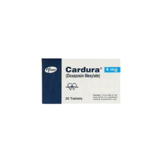 Cardura Tablets 4Mg (1 Box = 2 Strips) (1 Strip = 10 Tablets)