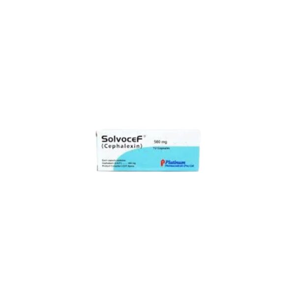 Solvocef Capsules 500Mg (1 Strip = 6 Capsules)