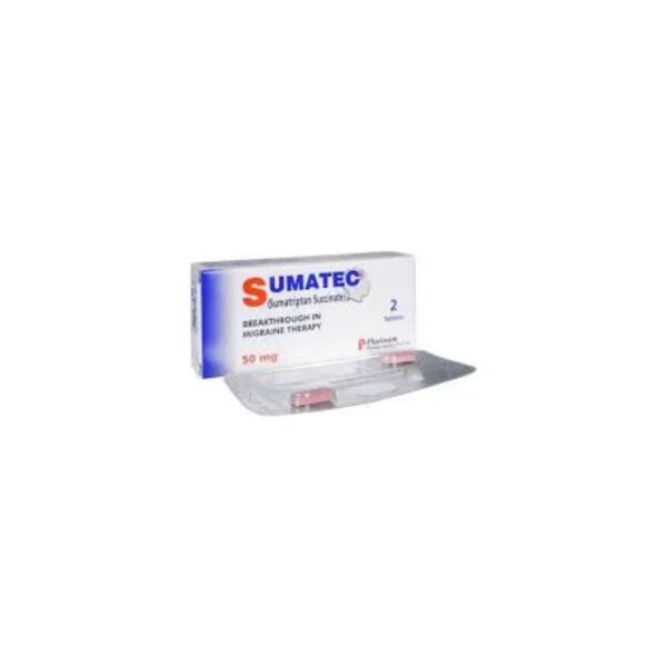 Sumatec Tablets 50Mg (1 Box = 1 Strip)(1 Strip = 2 Tablets)