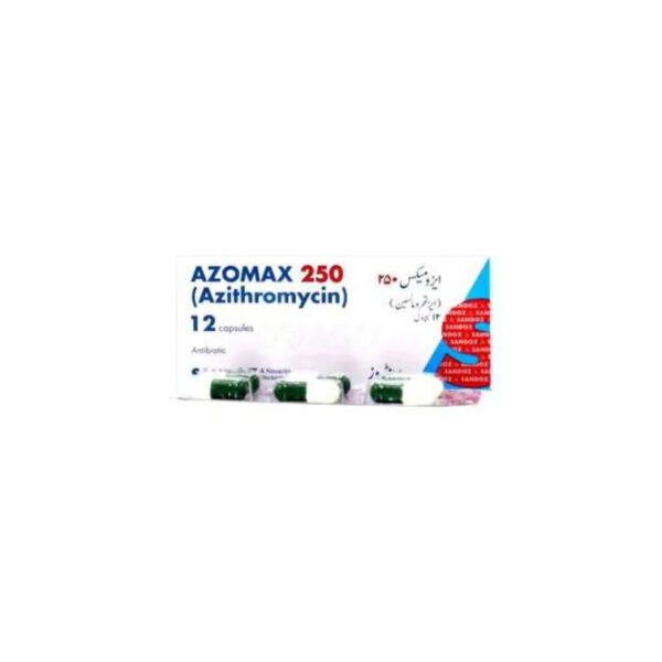 Azomax 250 Capsules 250Mg (1 Box = 2 Strips) (1 Strip = 6 Capsules)