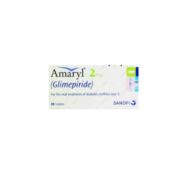 Amaryl Tablets 2Mg (1 Box = 3 Strips) (1 Strip = 10 Tablets)