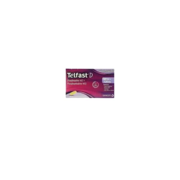 Telfast-D Tablets 60Mg/120Mg (1 Box = 1 Strip)(1 Strip = 10 Tablets)