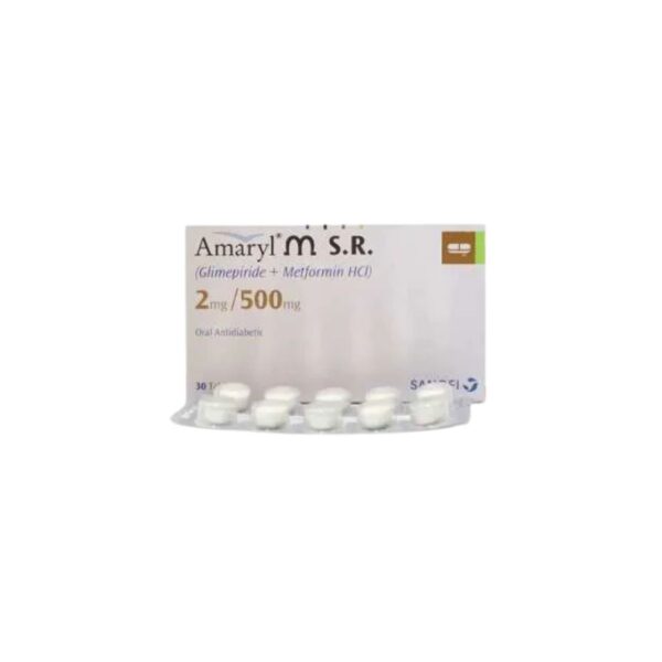 Amaryl M S.R. Tablets 1Mg/500Mg (1 Box = 3 Strips) (1 Strip = 10 Tablets)